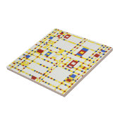 Piet Mondriaan's meesterwerk Broadway Boogie Woogi Tegeltje (Zijkant)