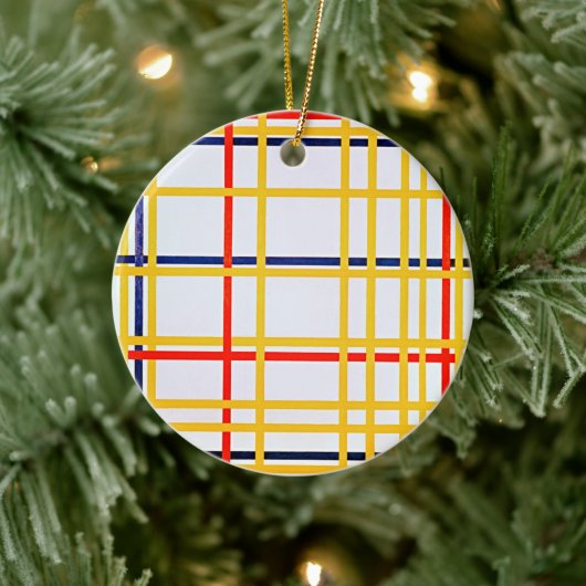 Piet Mondriaan's New York City I Keramisch Ornament (Boom)