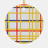 Piet Mondriaan's New York City I Keramisch Ornament (Voorkant)