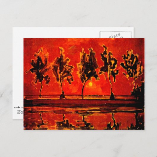 Piet Mondriaanse kunst, Trees van de Geine bij Moo Briefkaart (Voorkant / Achterkant)