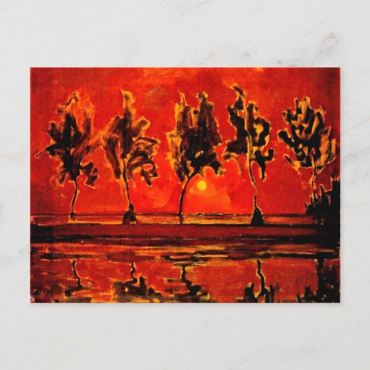 Piet Mondriaanse kunst, Trees van de Geine bij Moo Briefkaart (Voorkant)