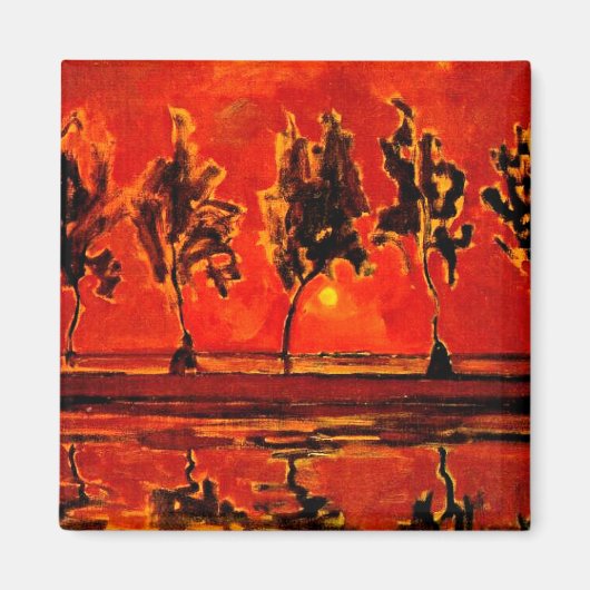 Piet Mondriaanse kunst, Trees van de Geine bij Moo Magneet (Voorkant)