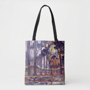 Piet Mondriaanse schilderij, Forest Tote Bag