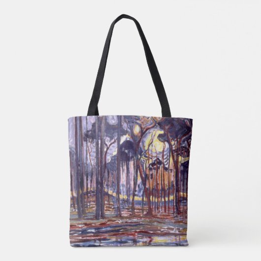 Piet Mondriaanse schilderij, Forest Tote Bag (Achterkant)