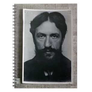 Piet Mondrian (1872-1944), c.1910 (zwart-wit foto) Notitieboek