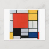 Piet Mondrian Abstract Briefkaart (Voorkant)
