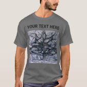 Piet Mondrian Abstract Gray Tree Custom T-shirt (Voorkant)