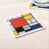 Piet Mondrian Abstract Kartonnen Onderzetters (Schuin)