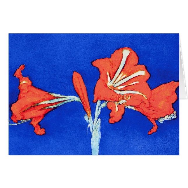 Piet Mondrian - Amaryllis Fijne Kunst Bloemschilde (Voorkant Horizontaal)