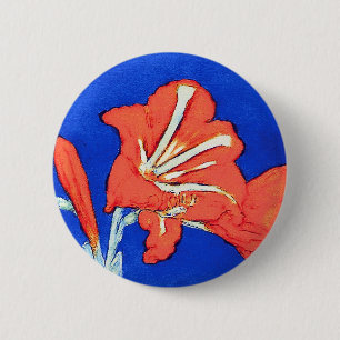Piet Mondrian - Amaryllis Fijne Kunst Bloemschilde Ronde Button 5,7 Cm