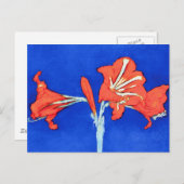 Piet Mondrian - Amaryllis Fine Art Flower Painting Briefkaart (Voorkant / Achterkant)