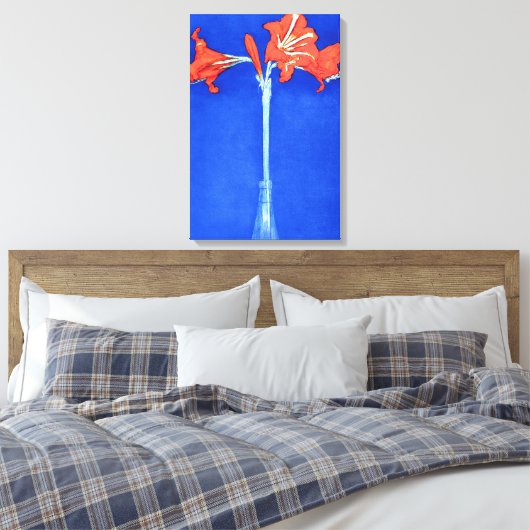 Piet Mondrian - Amaryllis Fine Art Flower Painting Canvas Afdruk (Insitu (Slaapkamer))
