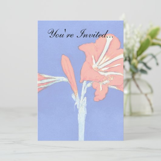 Piet Mondrian - Amaryllis Fine Art Flower Painting Kaart (Staand voorkant)