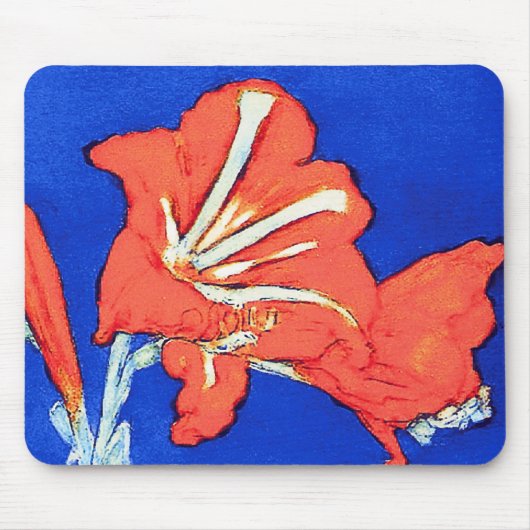 Piet Mondrian - Amaryllis Fine Art Flower Painting Muismat (Voorkant)