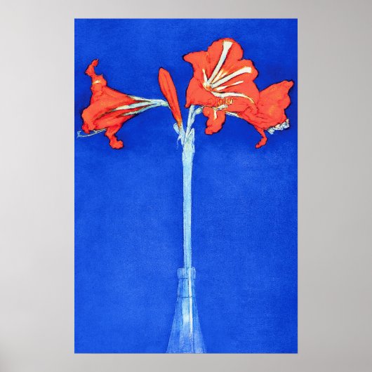 Piet Mondrian - Amaryllis Fine Art Flower Painting Poster (Voorkant)