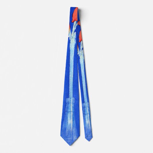 Piet Mondrian - Amaryllis Fine Art Flower Painting Stropdas (Voorkant)