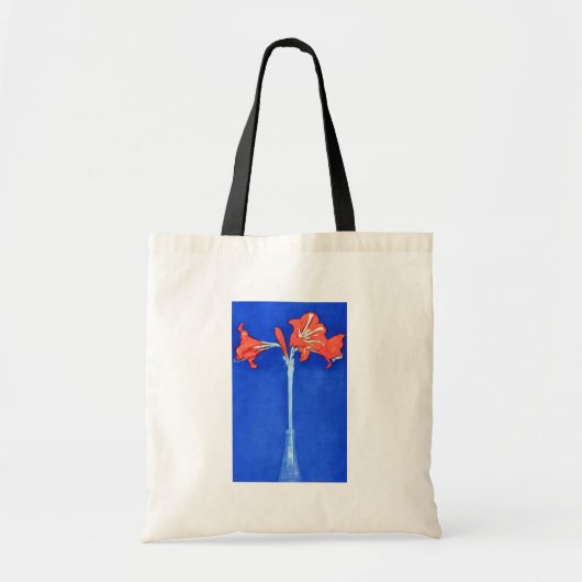 Piet Mondrian - Amaryllis Fine Art Flower Painting Tote Bag (Voorkant)