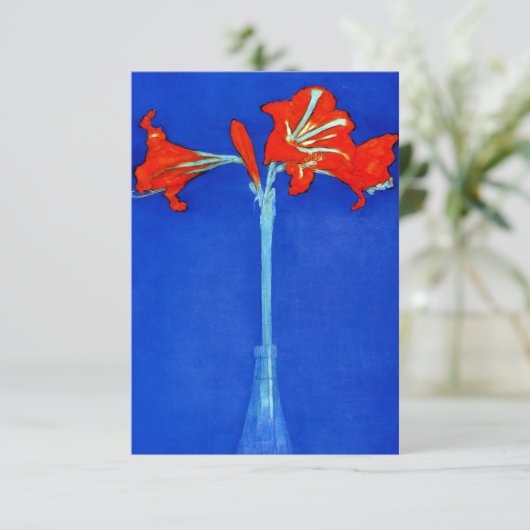 Piet Mondrian Amaryllis Save The Date (Staand voorkant)