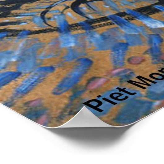 Piet Mondrian Apple Tree Pointillist versie Poster (Hoek)