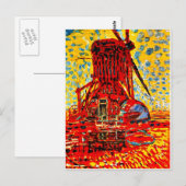 Piet Mondrian art, Mill in Sunlight, 1908 Briefkaart (Voorkant / Achterkant)