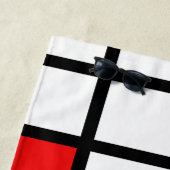 Piet Mondrian Art Style Modern Bright kleuren Strandlaken (In situ)