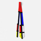 Piet Mondrian Art Style Modern Bright kleuren Stropdas (Achterkant)