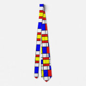 Piet Mondrian Art Style Modern Bright kleuren Stropdas (Achterkant)