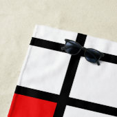 Piet Mondrian Art Style Modern Bright Monogrammen Strandlaken (In situ)