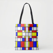 Piet Mondrian Art Style Modern Colorful Tote Bag (Voorkant)