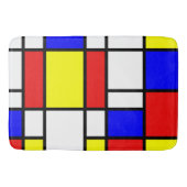 Piet Mondrian Art Style Modern Helderkleurig Badmat (Voorkant)
