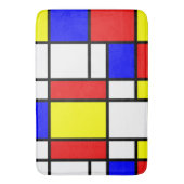 Piet Mondrian Art Style Modern Helderkleurig Badmat (Voorkant Verticaal)