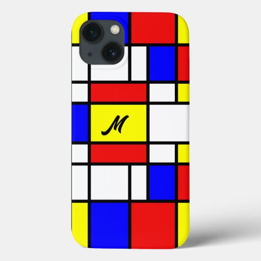 Piet Mondrian Art Style Modern Helderkleurig Case-Mate iPhone Case (Achterkant)