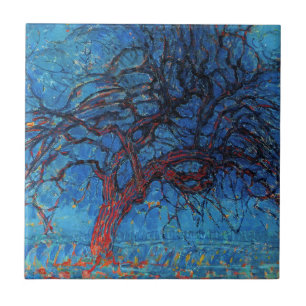 Piet Mondrian, Avond: De rode boom Tegeltje