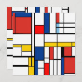 Piet Mondrian Bedankkaart (Voorkant / Achterkant)