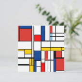 Piet Mondrian Bedankkaart (Staand voorkant)