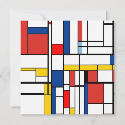 Piet Mondrian Bedankkaart (Achterkant)