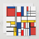 Piet Mondrian Bedankkaart (Voorkant)