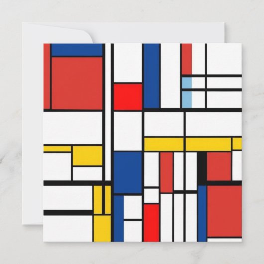 Piet Mondrian Bedankkaart (Voorkant)