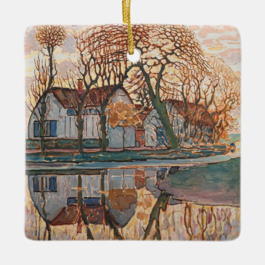 Piet Mondrian - Boerderij Near Duivendrecht Keramisch Ornament (Voorkant)