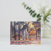 Piet Mondrian, bossen bij Oele, Briefkaart (Staand voorkant)