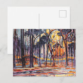 Piet Mondrian, bossen bij Oele, Briefkaart (Voorkant / Achterkant)