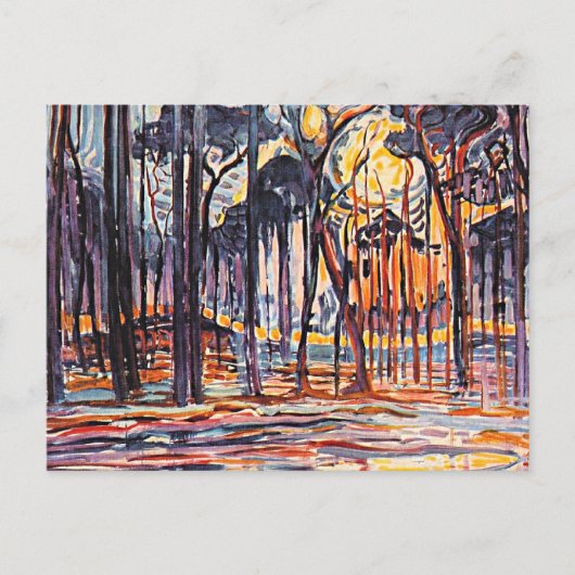 Piet Mondrian, bossen bij Oele, Briefkaart (Voorkant)