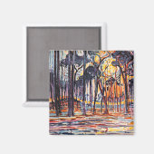 Piet Mondrian, bossen bij Oele, Magneet (Voorkant / Achterkant)