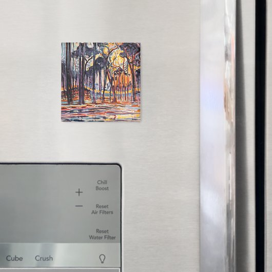 Piet Mondrian, bossen bij Oele, Magneet (Insitu (Koelkast))