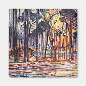 Piet Mondrian, bossen bij Oele, Magneet (Voorkant)