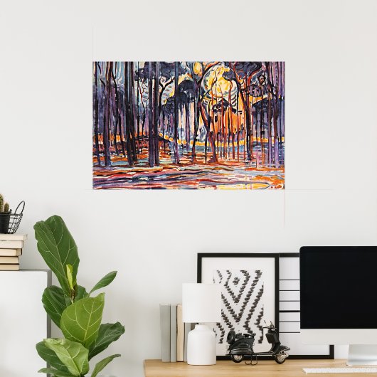 Piet Mondrian, bossen bij Oele, Poster (Thuiskantoor)