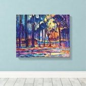Piet Mondrian - Bossen nabij Oele Fine Art Paintin Canvas Afdruk (Insitu (Houten vloer))