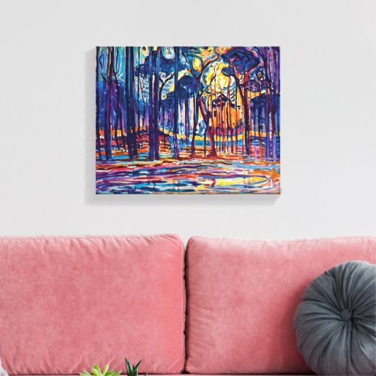 Piet Mondrian - Bossen nabij Oele Fine Art Paintin Canvas Afdruk (Insitu (Woonkamer))