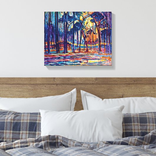 Piet Mondrian - Bossen nabij Oele Fine Art Paintin Canvas Afdruk (Insitu (Slaapkamer))