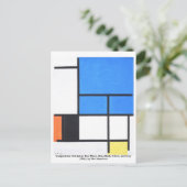 Piet Mondrian Briefkaart (Staand voorkant)